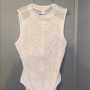 White sparkly bodysuit